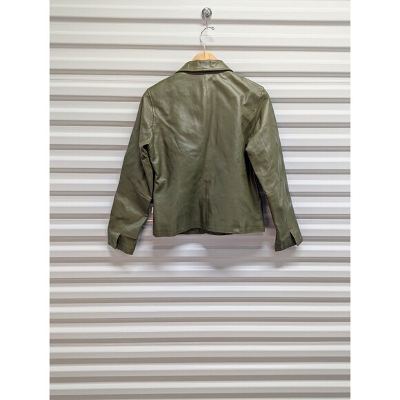 Chadwick's of Boston Size 6P Green Genuine Leather Jacket - Picture 3 of 8